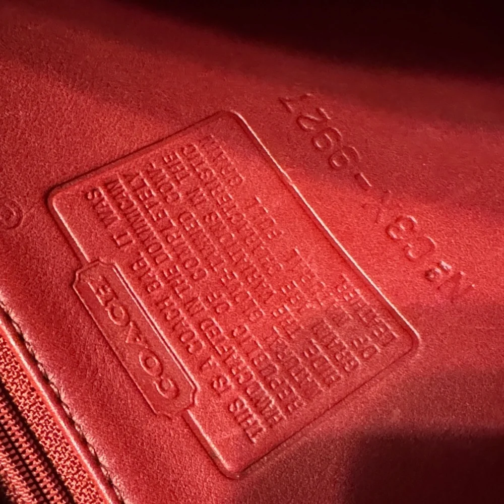 Vintage Coach 9927 Willis Crossbody Shoulder Handle Bag Red Leather - Picture 11 of 15